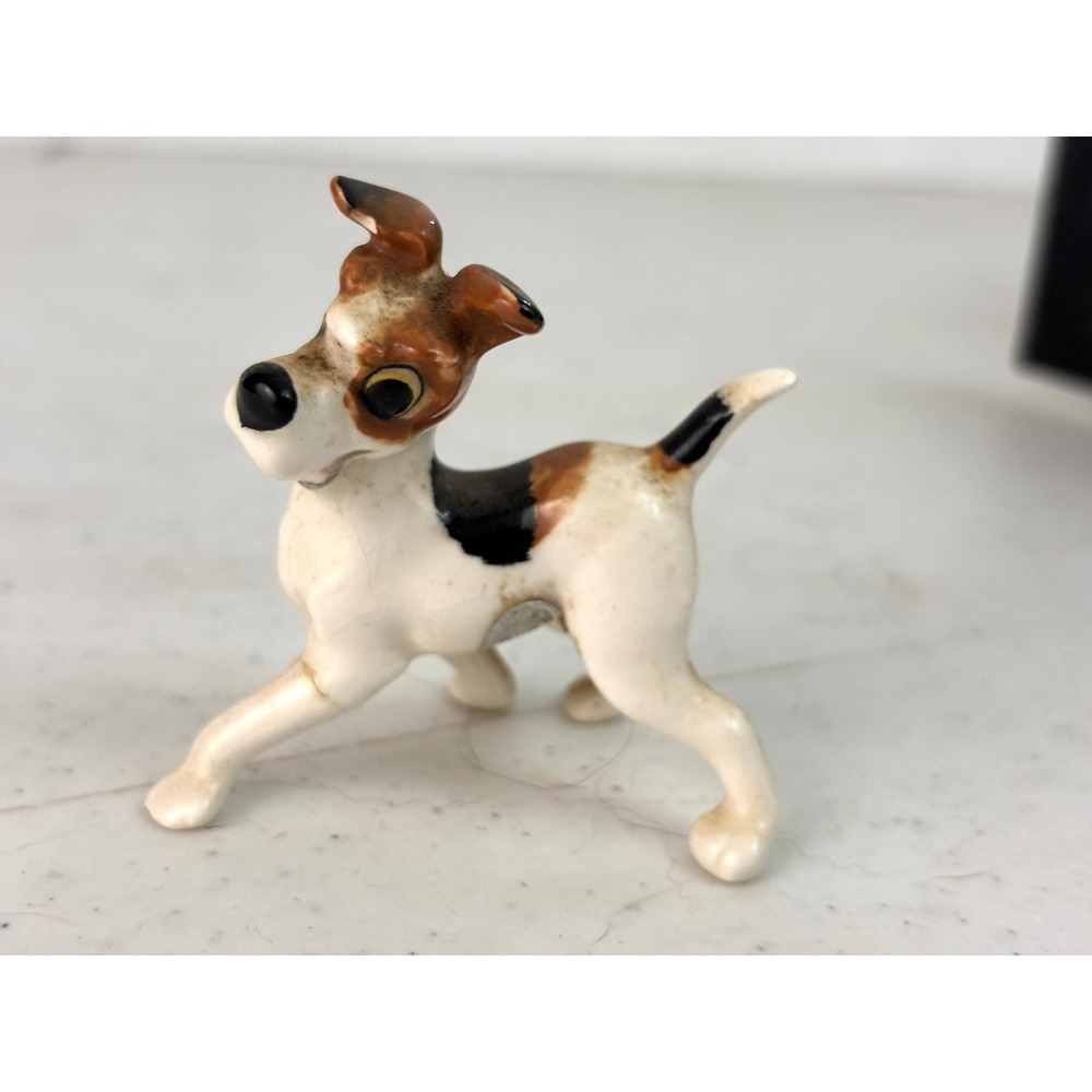 Vintage NAPCO Japan Terrier Dog Ceramic Figurine 3" Mid Century